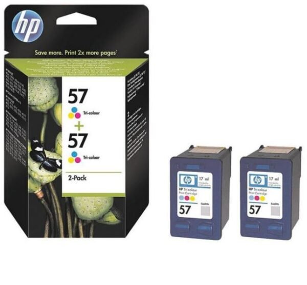 Cartouche HP Pack de deux cartouches 57 - Tri Color