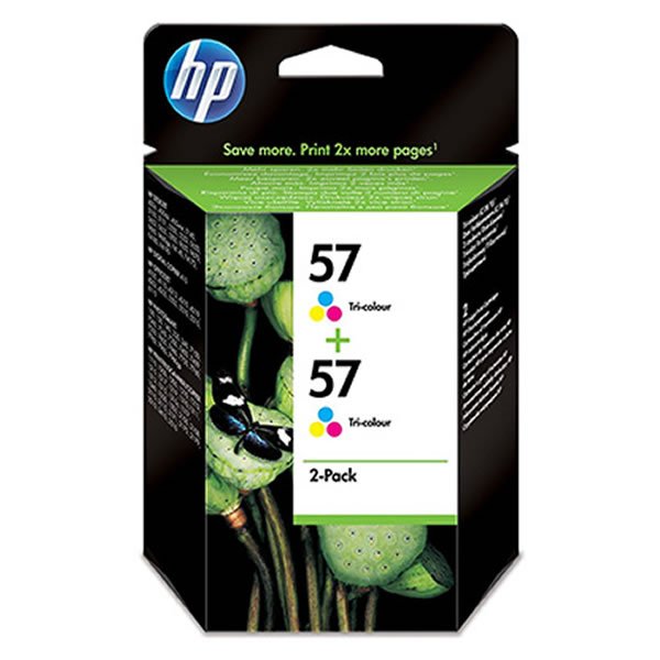 Cartouche HP Pack de deux cartouches 57 - Tri Color
