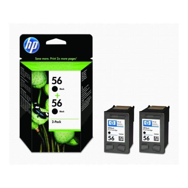 Cartouche HP Pack de 2 cartouches 56 -Noir/19ml